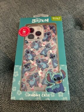 Disney Stitch  Pink Hearts iPhone 16 Pro Max Case - New
